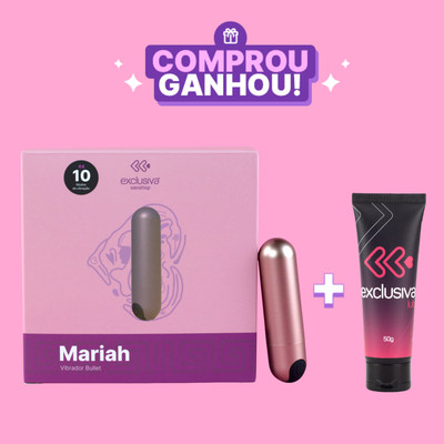 Cápsula Vibratória em ABS com 10 Modos de Vibração e Recarregável - Exclusiva Mariah | 9 x 1,8 cm
