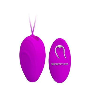 Foto 2 do produto Cápsula Vibratória com Capa, 12 Modos de Vibração e Controle Remoto Sem Fio - Pretty Love Hyper Egg Joanne | 7,8 x 4 cm