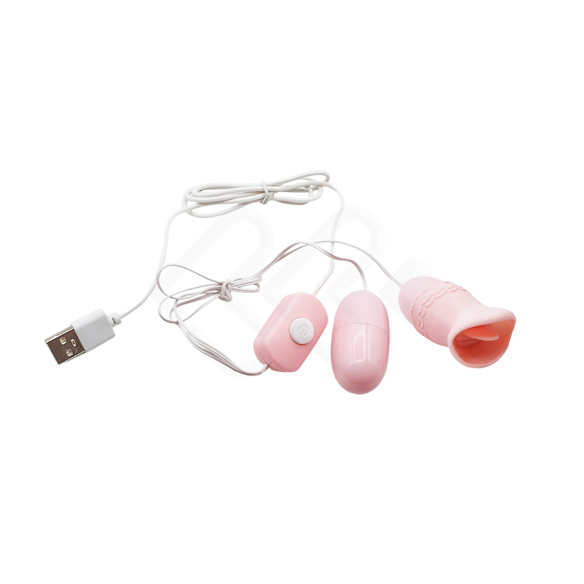 Cápsula Vibratória Dupla com Vibração Única, Capa de Língua Estimuladora e Alimentação via Cabo USB - 6,1 x 2,6 cm | Disponível em 2 cores - 7