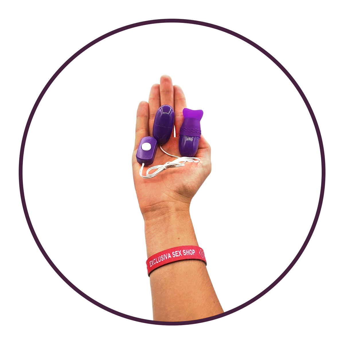 Cápsula Vibratória Dupla com Vibração Única, Capa de Língua Estimuladora e Alimentação via Cabo USB - 6,1 x 2,6 cm | Disponível em 2 cores - 5