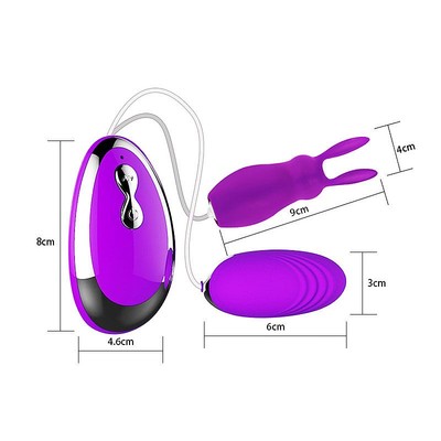 Foto 3 do produto Capsula Vibratória com Estimulador de Clitóris em Forma de Coelho e 20 modos de Vibração - Green Baby