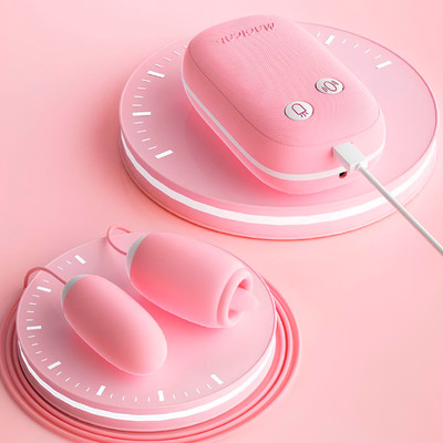 Foto 5 do produto Cápsula Vibratória com Estimulador de Clitóris em Silicone, 12 Modos de Vibração, 12 Movimentos de Língua e Controle Remoto - Lilo We Love Magic Box