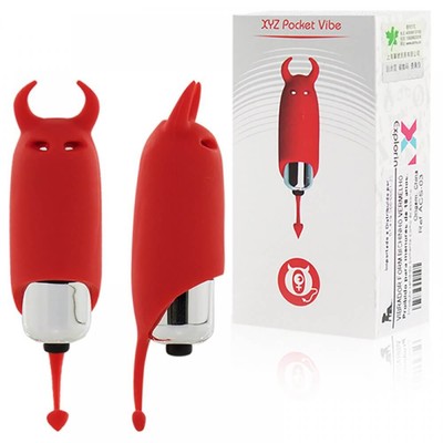 Foto 1 do produto Cápsula Vibratória em Forma de Diabinho com 10 Modos de Vibração e Resistente à Água - XYZ Pocket Vibe | 7,5 x 2,5 cm