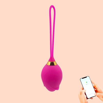 Foto 1 do produto Cápsula Vibratória em Formato Botão de Flor com 9 Modos de Vibração, Controle via Aplicativo e Recarregável - Good Vibe Toys | 7 x 4 cm