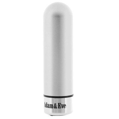 Foto 2 do produto Capsula Vibratória em Metal com 9 Modos de Vibração e Carregamento Via Cabo USB Magnético - Adam & Eve Eve's Rechargeable Silver Metal Bullet | 5,7 x 1,8 cm