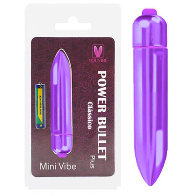 Foto 2 do produto Cápsula Vibratória Metálica com Única Vibração e Resistente à Água - Mini Vibe Power Bullet Plus Clássico | 8,5 x 1,5 | Disponível em 3 Cores
