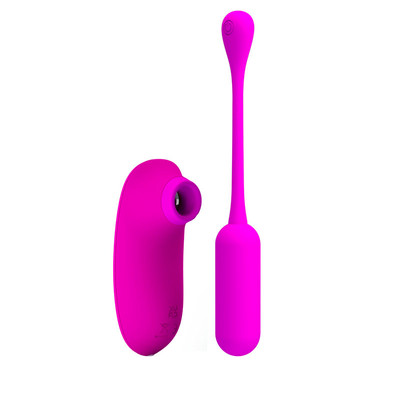 Foto 5 do produto Cápsula Vibratória com 12 Modos de Vibração e Estimulador de Clitóris com 4 Níveis de Pulsação, Recarregáveis - Pretty Love Curupira