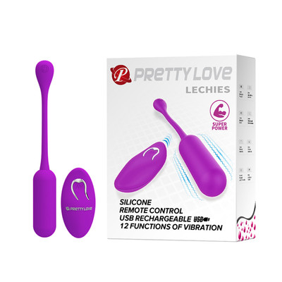 Cápsula Vibratória Recarregável com 12 Modos de Vibração e Controle Remoto Sem Fio - Pretty Love Lechies | 7 x 2,4 cm