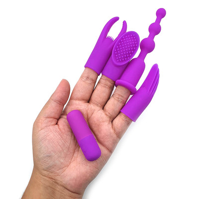 Cápsula Vibratória Recarregável com 4 Capas Estimuladoras em Silicone e 12 Modos de Vibração - Pretty Love Joys Collection | 6 x 1,8 cm