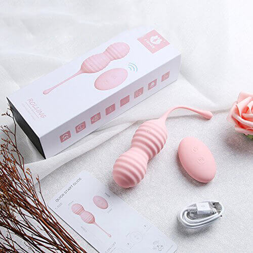 Cápsula Vibratória Recarregável com 9 Modos de Vibração, Textura Anelar e Controle Remoto Sem Fio - S-Hande Rolling | 17,3 x 3,5 cm | Disponível em 2 Cores - 2