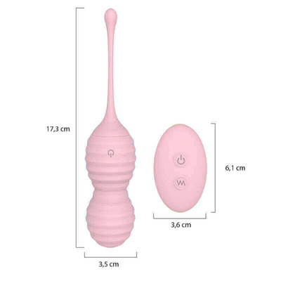 Foto 5 do produto Cápsula Vibratória Recarregável com 9 Modos de Vibração, Textura Anelar e Controle Remoto Sem Fio - S-Hande Rolling | 17,3 x 3,5 cm | Disponível em 2 Cores