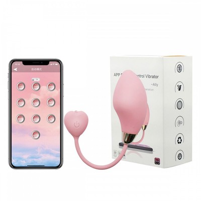Cápsula Vibratória Recarregável em Silicone com 10 Modos de Vibrações e Controle Via App - Ally | Disponível em 2 Cores