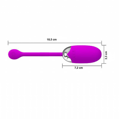 Foto 6 do produto Cápsula Vibratória Recarregável em Silicone com 12 Modos de Vibração - Pretty Love Brook | 7,2 x 3,3 cm