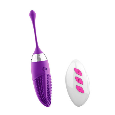 Foto 2 do produto Cápsula Vibratória Recarregável em Silicone com Formato de Língua, 12 Modos de Vibração e Controle sem Fio - 9,4 x 3,3 cm
