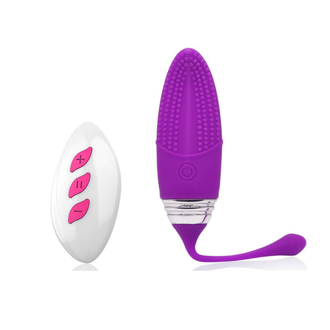 Cápsula Vibratória Recarregável em Silicone com Formato de Língua, 12 Modos de Vibração e Controle sem Fio - 9,4 x 3,3 cm - 3