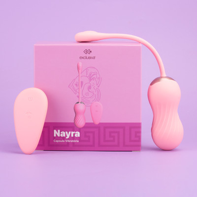 Capsula Vibratória em Silicone com 10 Modos de Vibração e Rotação, Controle Remoto Sem Fio e Carregamento via USB Magnético - Exclusiva Nayra