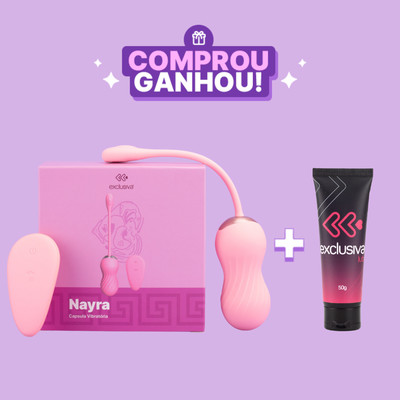 Capsula Vibratória em Silicone com 10 Modos de Vibração e Rotação, Controle Remoto Sem Fio e Carregamento via USB Magnético - Exclusiva Nayra