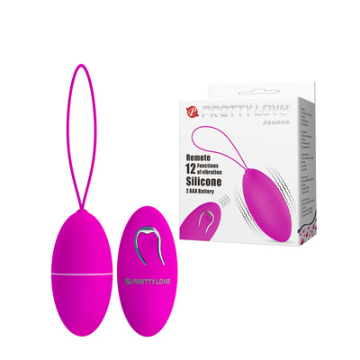 Cápsula Vibratória em Silicone com 12 Modos de Vibração e Controle Remoto Sem Fio - Pretty Love Joanne | 7,5 x 3,5 cm
