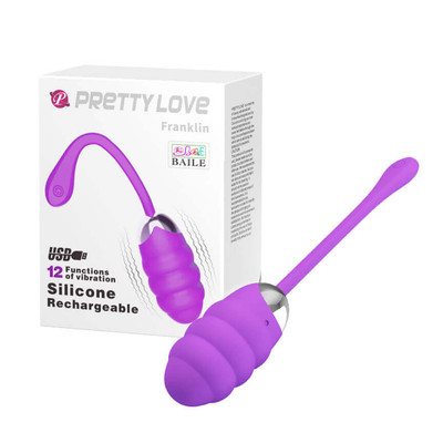 Cápsula Vibratória em Silicone Macio com 12 Modos de Vibração e Recarregável - Pretty Love Franklin | Disponível em 2 Cores