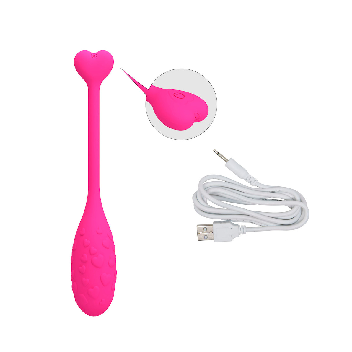 Cápsula Vibratória em Silicone Texturizado com Corações, 12 Modos de Vibração, Controle via Aplicativo e Recarregável - Pretty Love Fisherman | 7,5 x 3,1 cm - 6