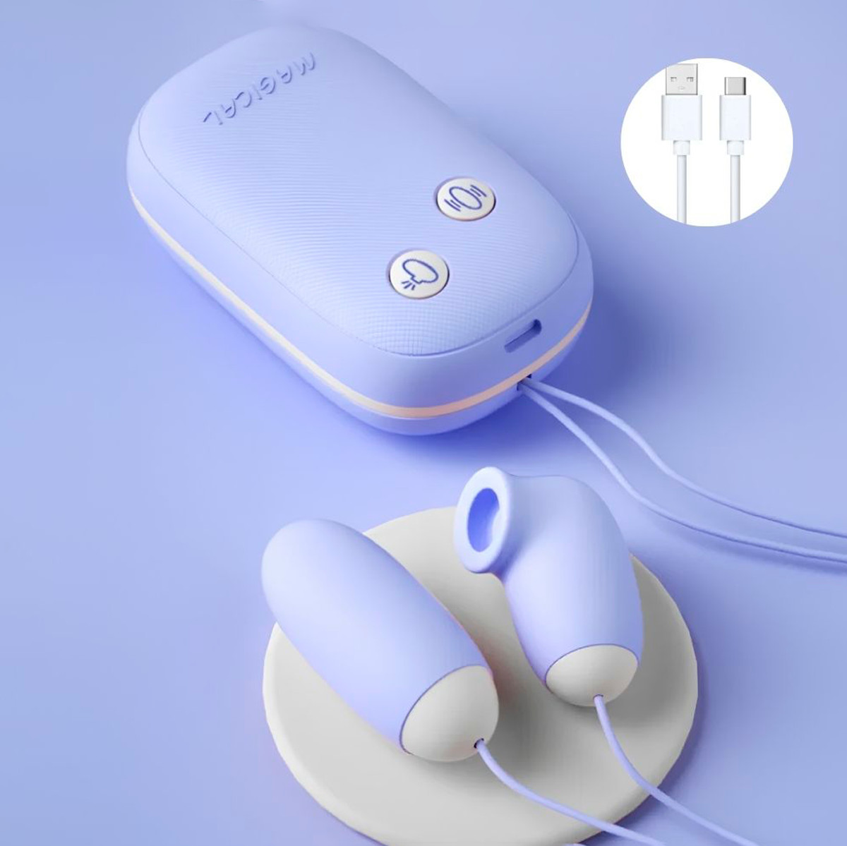 Cápsula Vibratória com Sugador de Clitóris em Silicone,12 Modos de Vibração, 12 Tipos de Pulsação e Controle Remoto - We Love Magic Box - 3