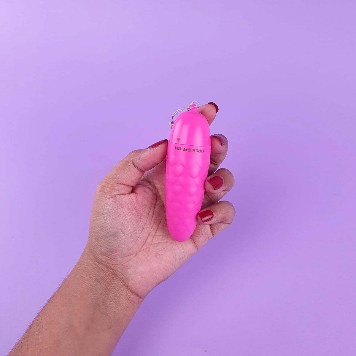 Cápsula Vibratória com Vibração Única e Textura Massageadora em ABS - 8 x 3,3 cm - 4