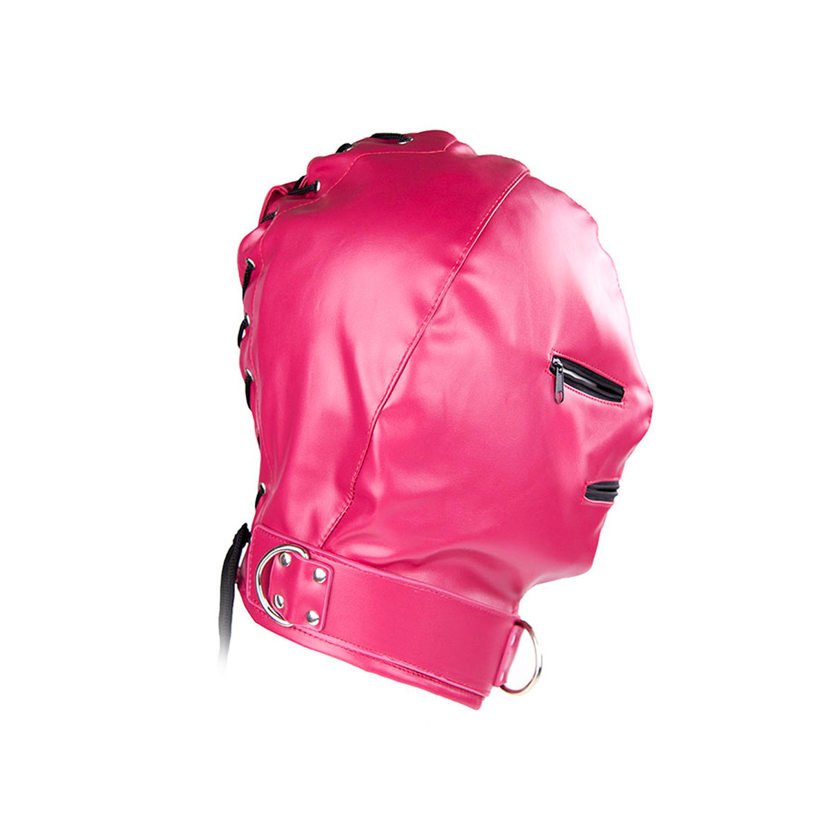 Capuz em PU com Abertura de Zíper nos Olhos e Boca - 3R Import | Tamanho Único | Disponível em 2 Cores - 3