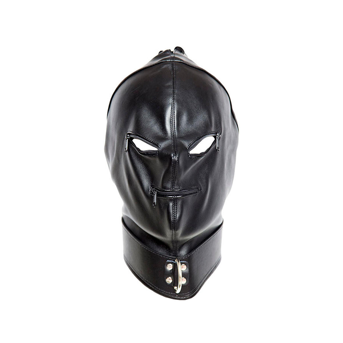 Capuz em PU com Abertura de Zíper nos Olhos e Boca - 3R Import | Tamanho Único | Disponível em 2 Cores - 5