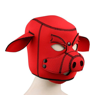 Capuz Sado em Neoprene com Formato de Porco e Focinho Removível - Pig Hood | Tamanho Único | Disponível em 2 Cores