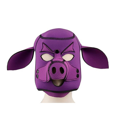 Foto 3 do produto Capuz Sado em Neoprene com Formato de Porco e Focinho Removível - Pig Hood | Tamanho Único | Disponível em 2 Cores