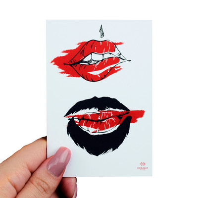 Cartão de Presente Boca Borrada - Exclusiva | 12 x 8 cm