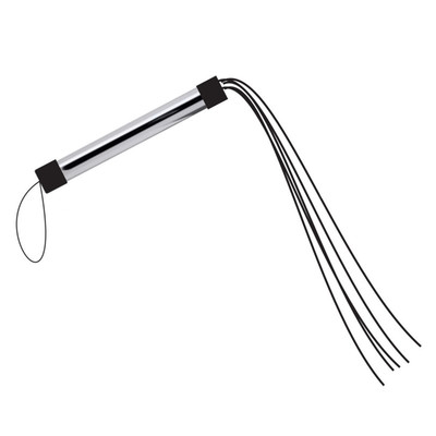 Foto 1 do produto Chicote com Cabo Prateado e Tiras Reforçada Hard - InNamorata | 37,5 cm