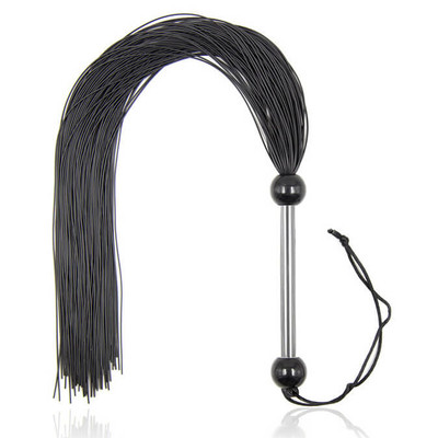 Foto 1 do produto Chicote com Franjas em Borracha - 37 cm | Cor: Preto