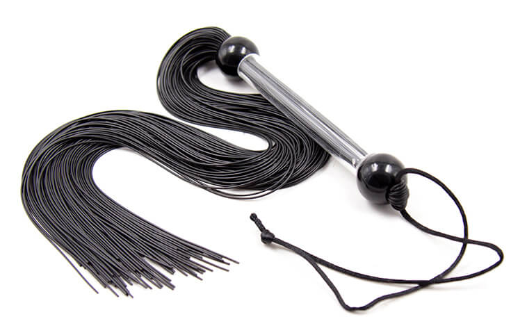 Chicote com Franjas em Borracha - 37 cm | Cor: Preto - 2