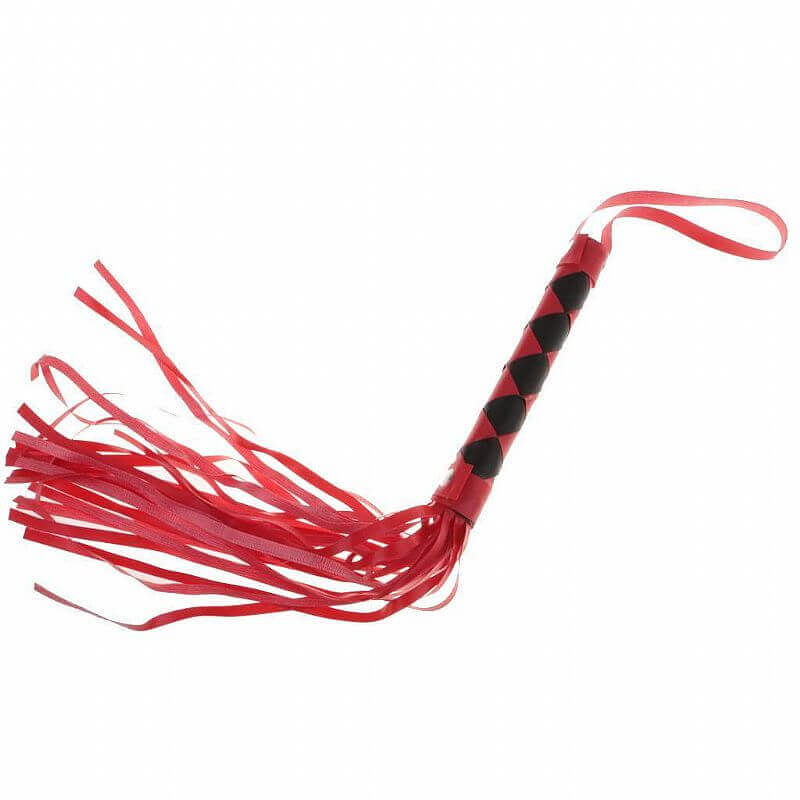 Chicote com Tiras em Couro Sintético - 25 cm | Cor: Vermelho - 2