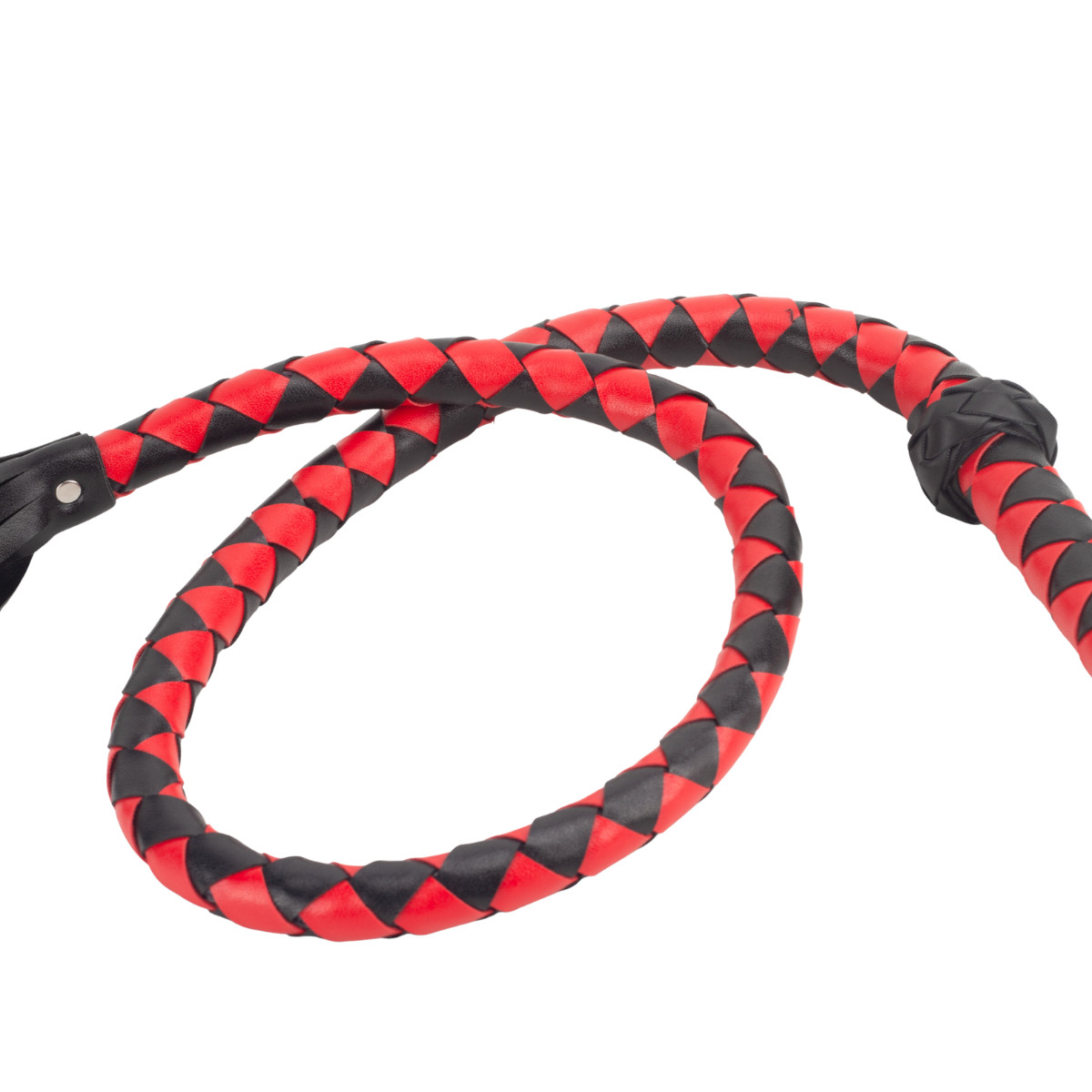 Chicote com Tiras em Couro Sintético, Detalhes Trançados e Alça de Mão - SI | 139 cm - 3