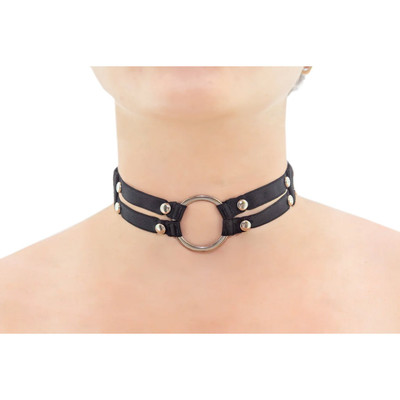 Foto 1 do produto Chocker Preta com Detalhe de Argola em Metal Leve - SD Girl | Tamanho Único