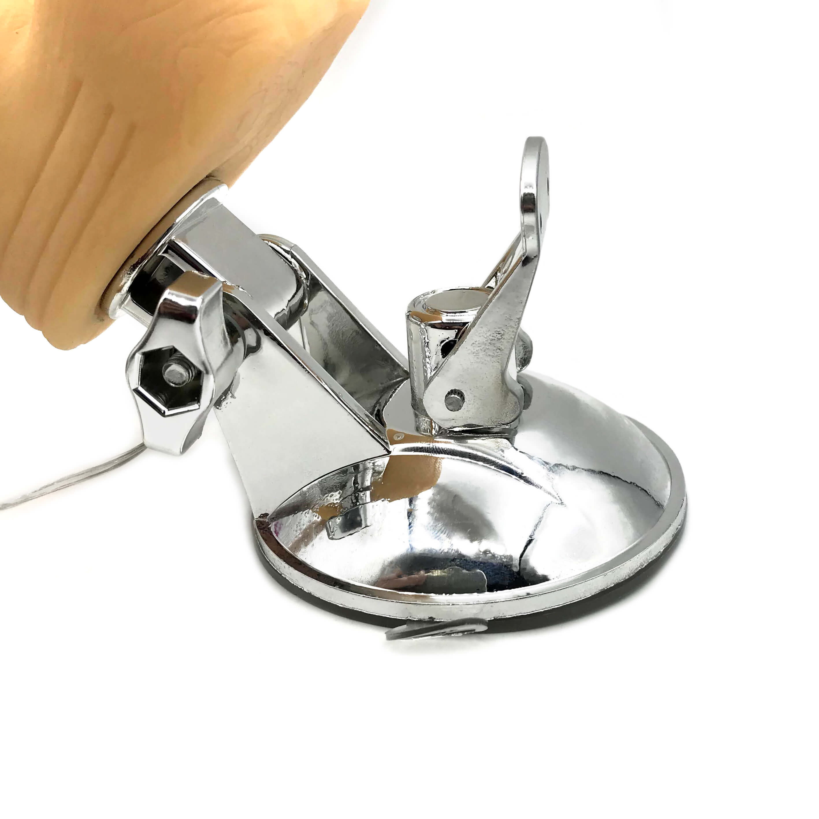 Chuck Vibration 7.9" - Prótese Realística com Formato de Pênis, Veias, Ventosa, 12 Modos de Vibração e Controle com Fio - 16,7 x 4,6 cm - 5