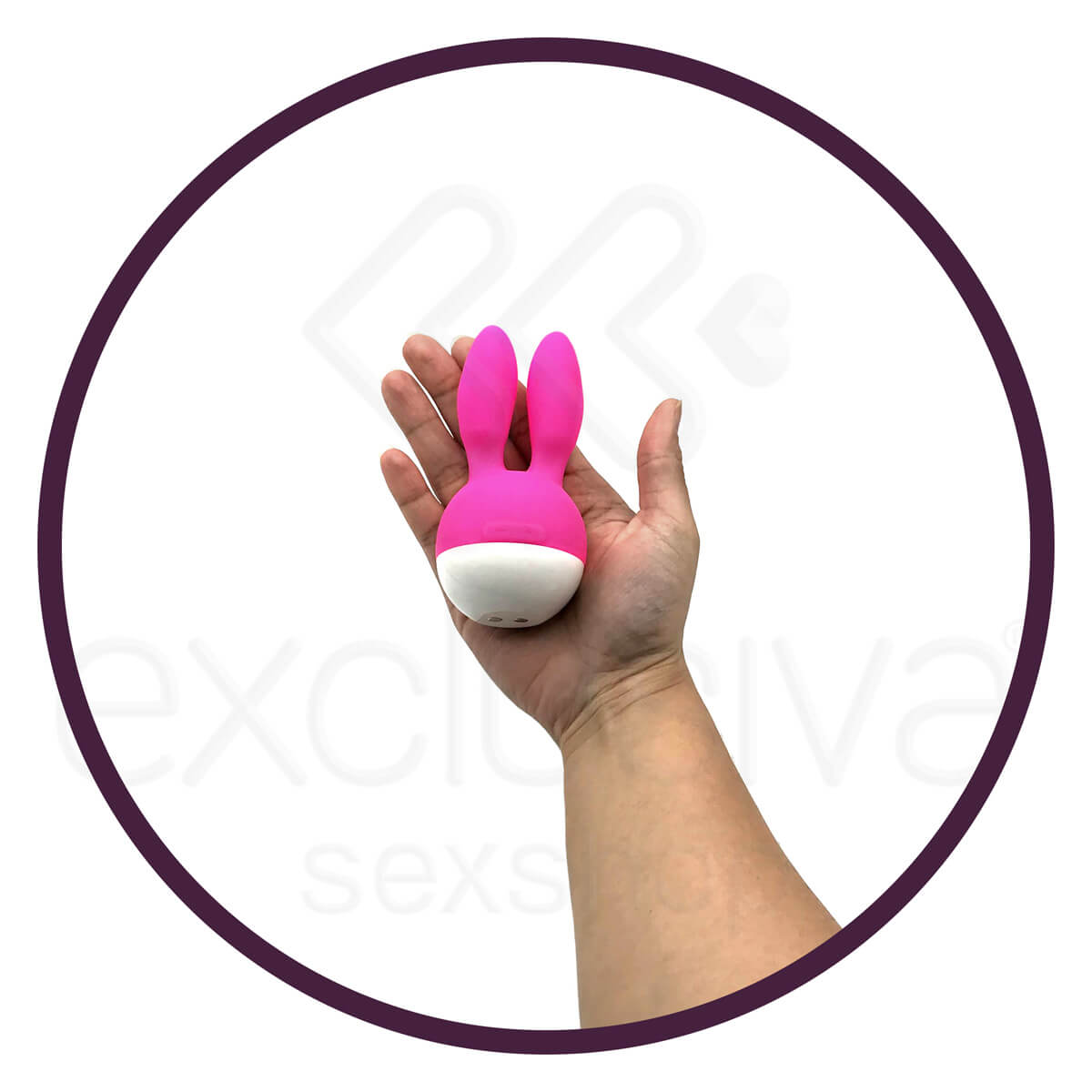 Cindy - Vibrador Estimulador de Clítoris Recarregável em Formato de Coelho e 7 Modos de Vibração - 11,3 x 5,2 cm - 5