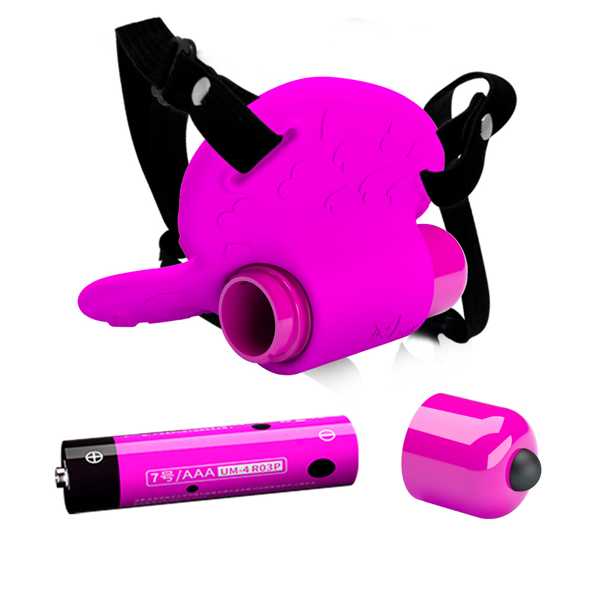 Cinta Ajustável com Estimulador Clitoriano em Forma de Coração e Bullet com 10 Modos de Vibração - Pretty Love Heartbeat | 7 x 6,5 cm - 3