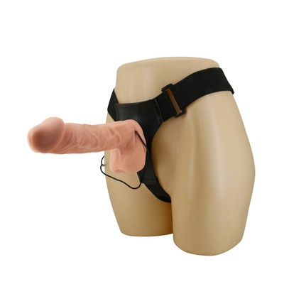 Foto 7 do produto Cinta Ajustável com Prótese Peniana Realística de Vibração Multi Speed e Controle com Fio - Ultra Passionate Harness | 20 x 5,3 cm