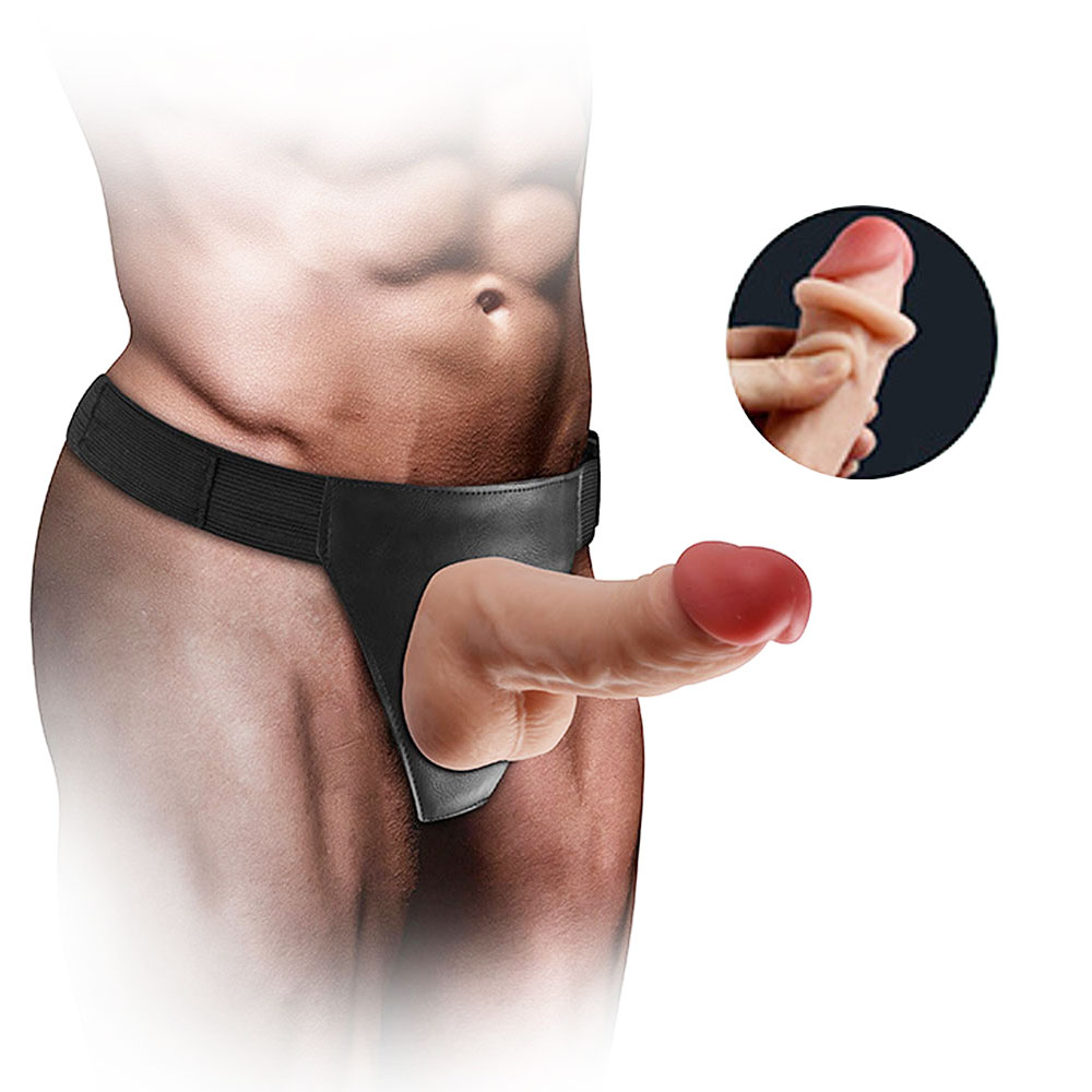 Cinta Ajustável Reforçada com Prótese Vertebrada Realística, Veias e Camada Superficial em Cyberskin - Mars Dildo | 19 x 3,8 cm - 2