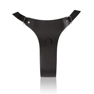 Foto 2 do produto Sensual Import - Cinta em Courvin com Prótese em Formato de Pênis Realístico em Silicone sem Vibro - 14 x 4 cm | Cor: Preto