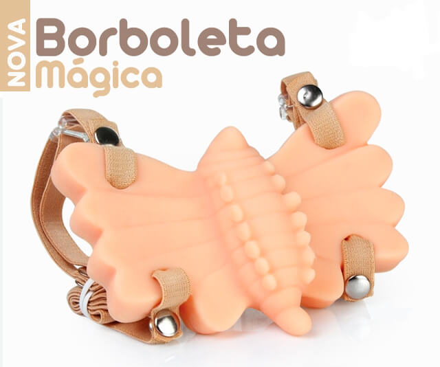 Cinta Estimuladora de Clítoris com Butterfly em CyberSkin, Elásticos Ajustáveis e Cápsula Vibratória Multivelocidade Removível - Borboleta Mágica - 2