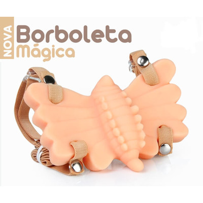 Foto 2 do produto Cinta Estimuladora de Clítoris com Butterfly em CyberSkin, Elásticos Ajustáveis e Cápsula Vibratória Multivelocidade Removível - Borboleta Mágica