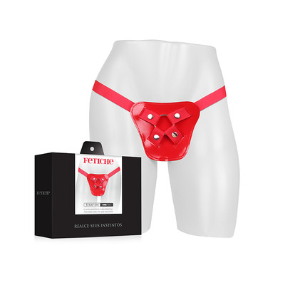 Foto 1 do produto Cinta Peniana Ajustável com Jockstrap - Strap On Fetiche em Vinil Plus | Disponível em 2 Cores