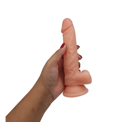 Cinta Peniana Ajustável com Prótese em Formato de Pênis Realístico com Escroto e Ventosa - Harness Series Mars Dildo | 13,5 x 3,3 cm