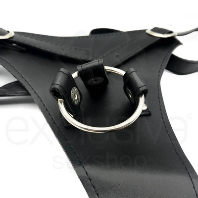 Foto 5 do produto Cinta Peniana Avulsa com Anel para Pênis Realístico - Fetiche PlayGirl Strap On Ring