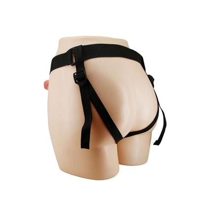 Foto 8 do produto Cinta Peniana e Capa Extensora com Estimulador de Clitóris, Glande Definida e Veias Salientes - Pretty Love Harness Briefs Mavis  Dildo 7.4" | 12 x 3 cm