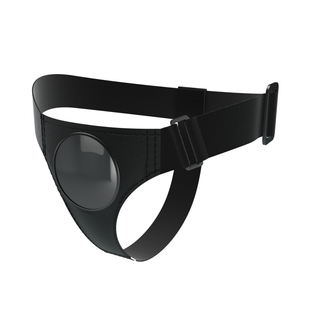 Cinta Peniana em Couro Sintético com Base para Penetradores de Ventosa - Pretty Love Harness Briefs | Tamanho Único | 8 cm - 3